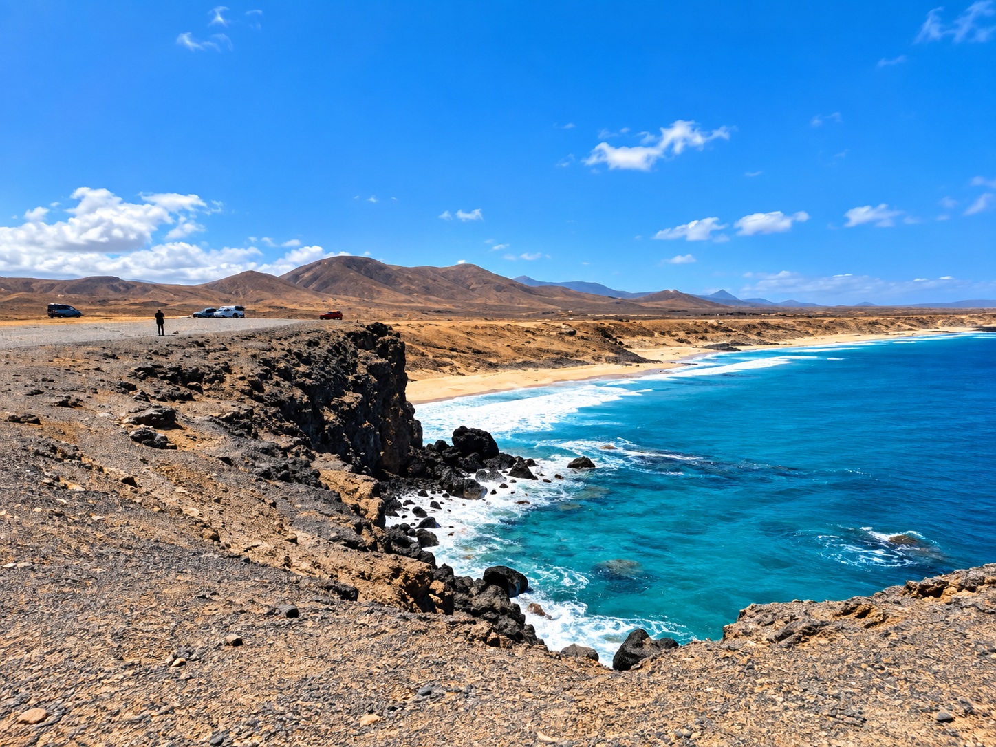 Surf beach près de Lajares in northern Fuerteventura