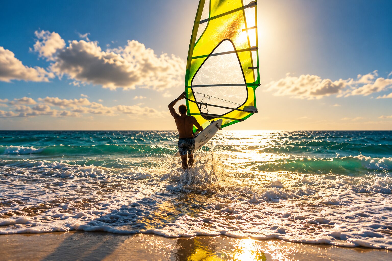 Windsurfing in northern Fuerteventura