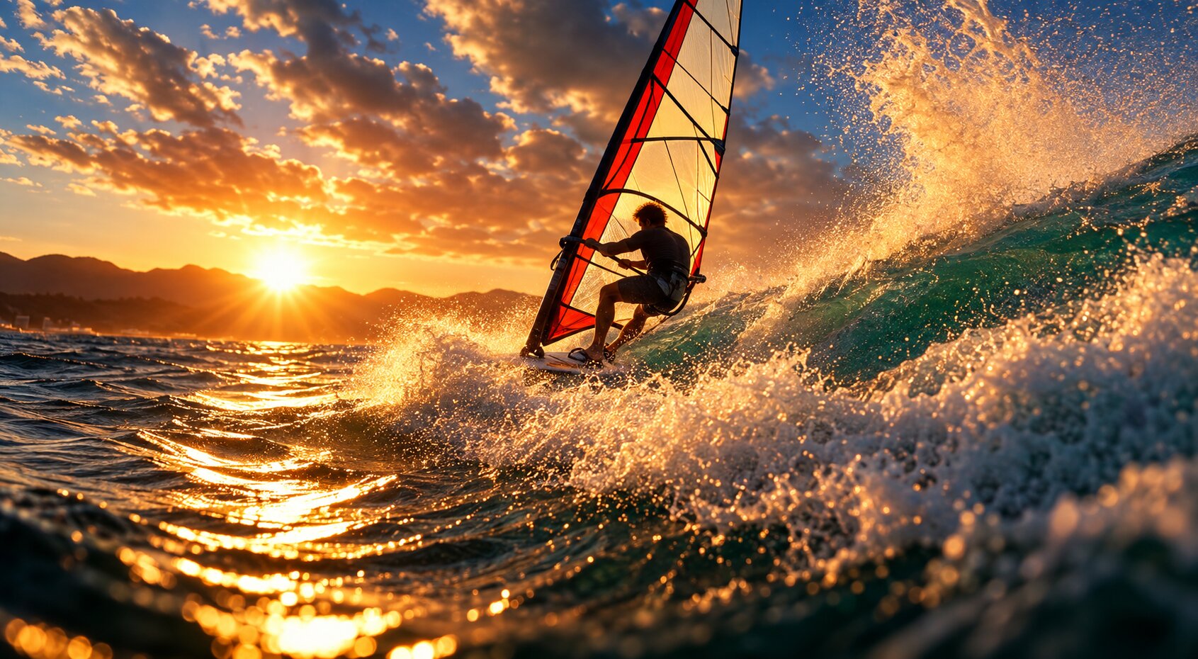 Windsurf action in Fuerteventura