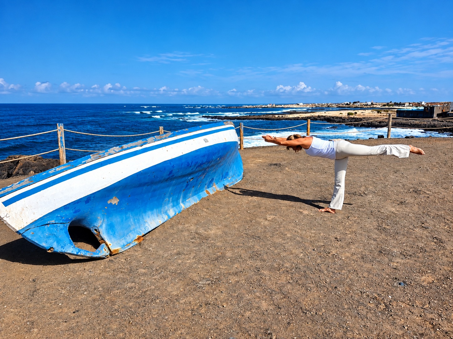 Yoga in a peaceful outdoor setting à Lajares, Fuerteventura